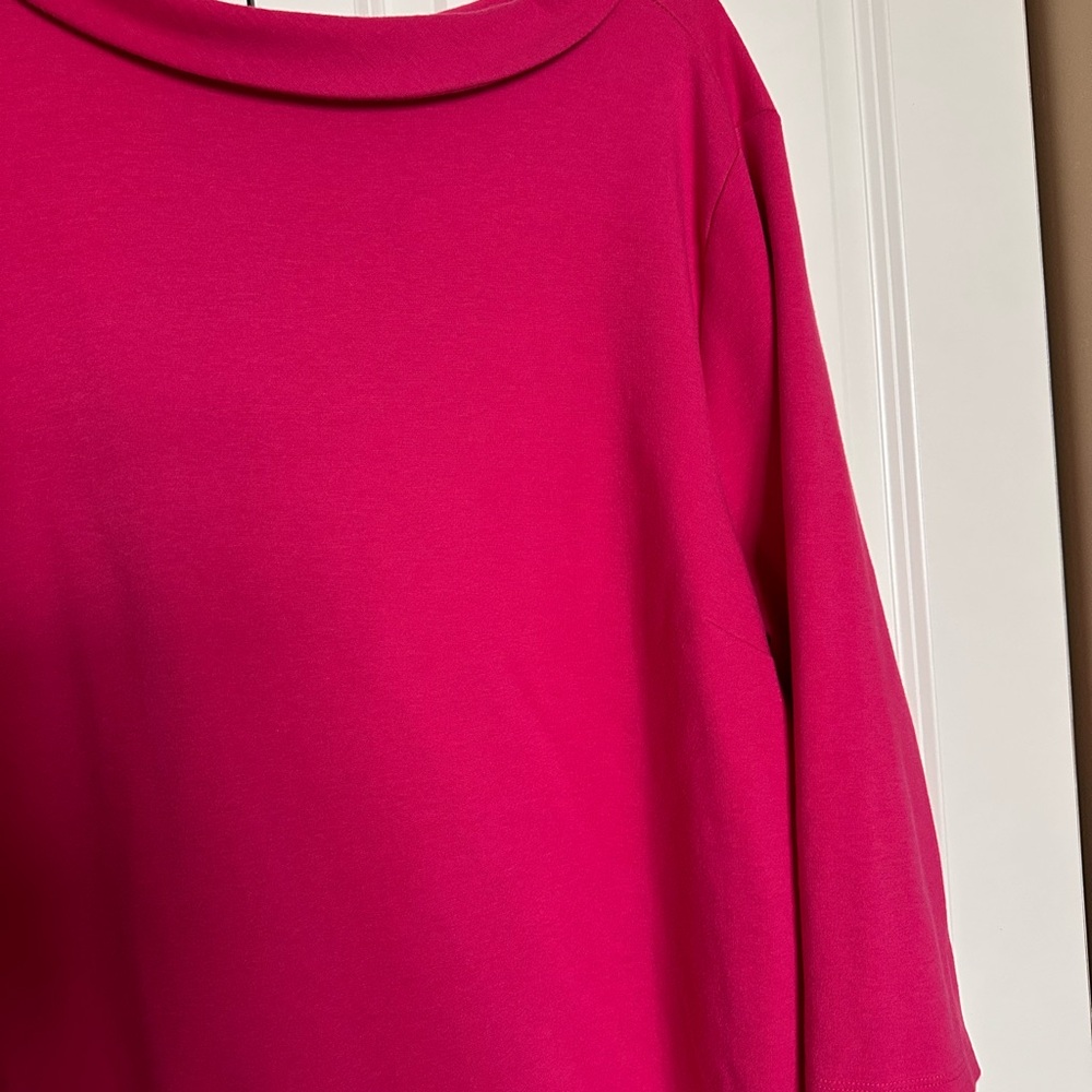 Talbots Raspberry Long Sleeve Top - Picture 2 of 4
